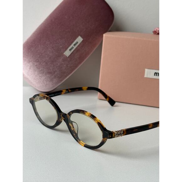 NEW Miu Miu MU04ZSF Brown Bluelight Sunglasses $518 main image 6